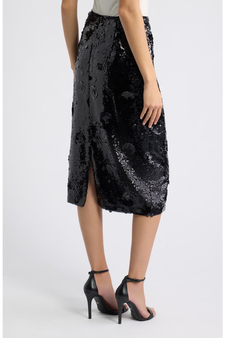 The Amira Sequin Skirt, Alternate, color, NOIR