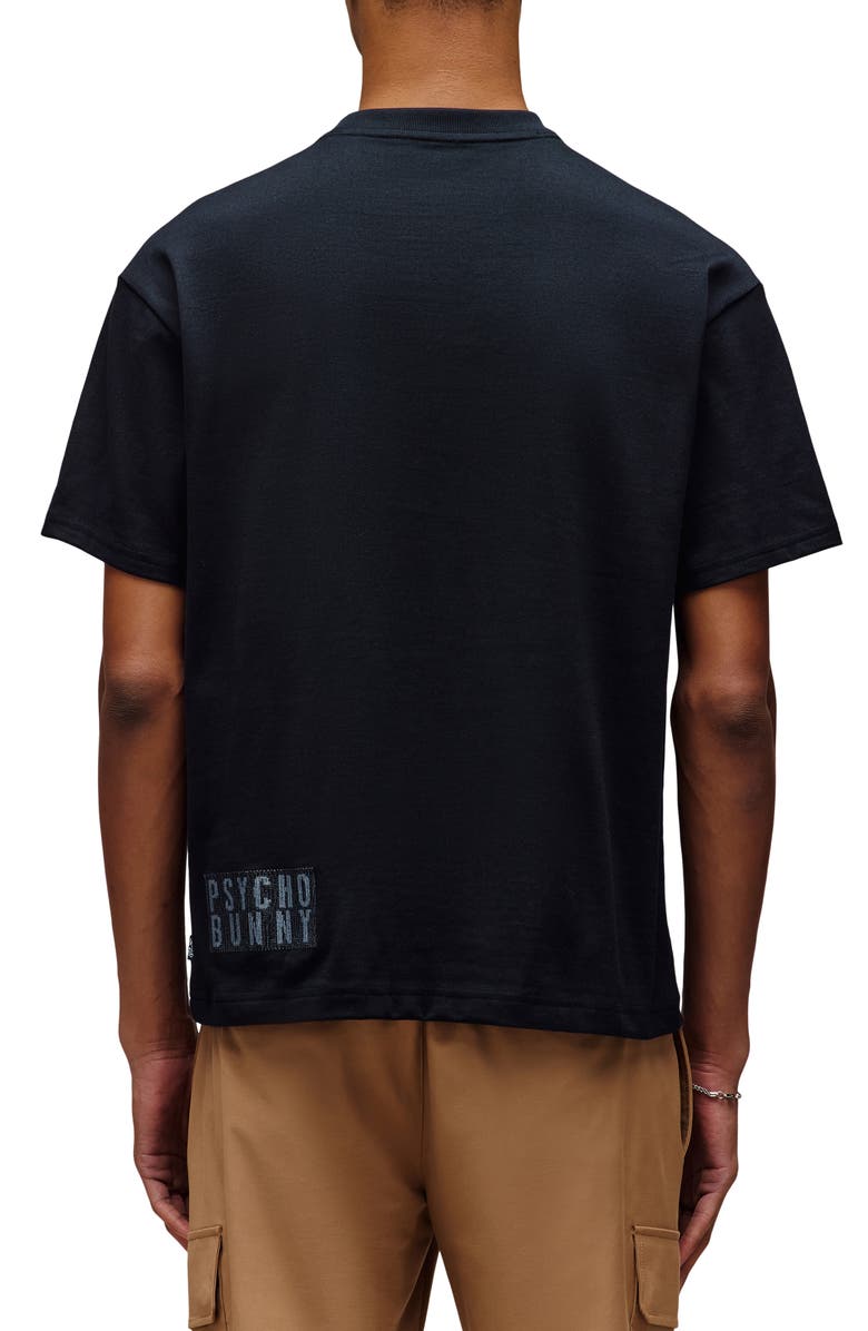 Psycho Bunny Reece Relaxed Fit Pima Cotton Graphic T-Shirt, Alternate, color, Black