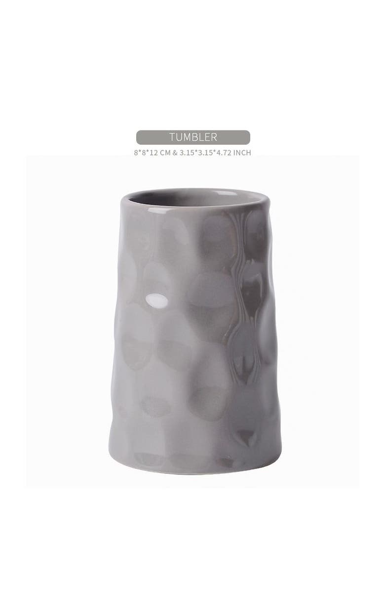 Bosilunlife Bring Nature Inside Liquid Bathroom Set Recycled Eco-Clay, Alternate, color, Grey