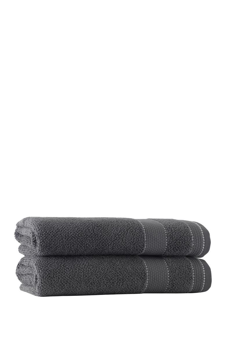 Monroe Turkish Cotton Bath Sheet - Anthracite - Set of 2, Main, color, ANTHRACITE