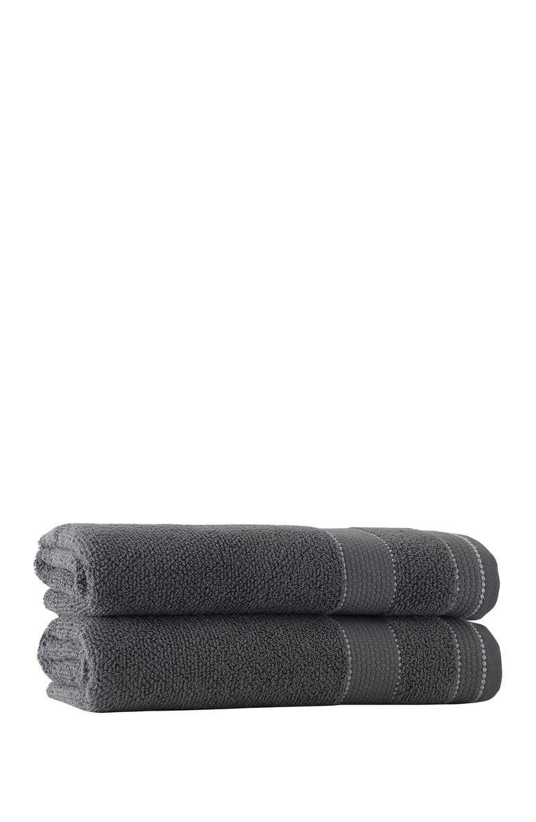 ENCHANTE HOME Monroe Turkish Cotton Bath Sheet - Anthracite - Set of 2, Main, color, Anthracite