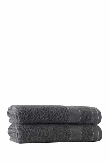 ENCHANTE HOME Monroe Turkish Cotton Bath Sheet - Anthracite - Set of 2