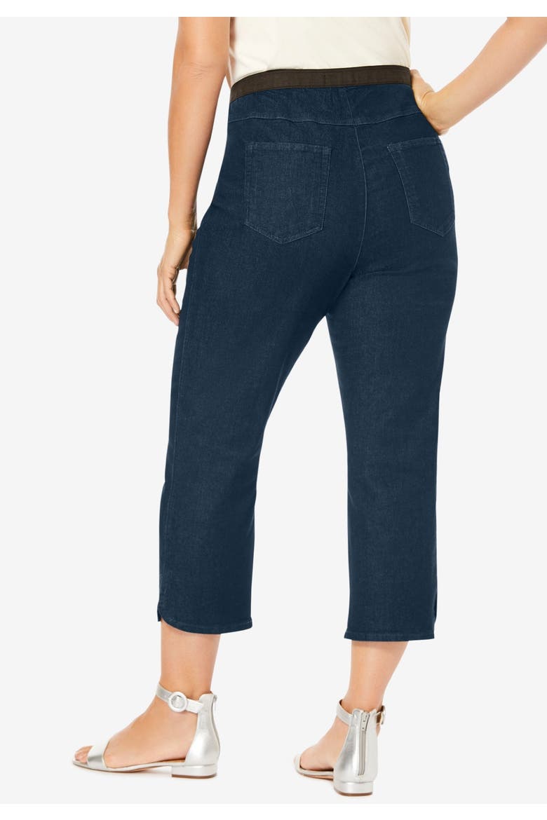 Stretch Denim Crop Jeggings, Alternate, color, INDIGO