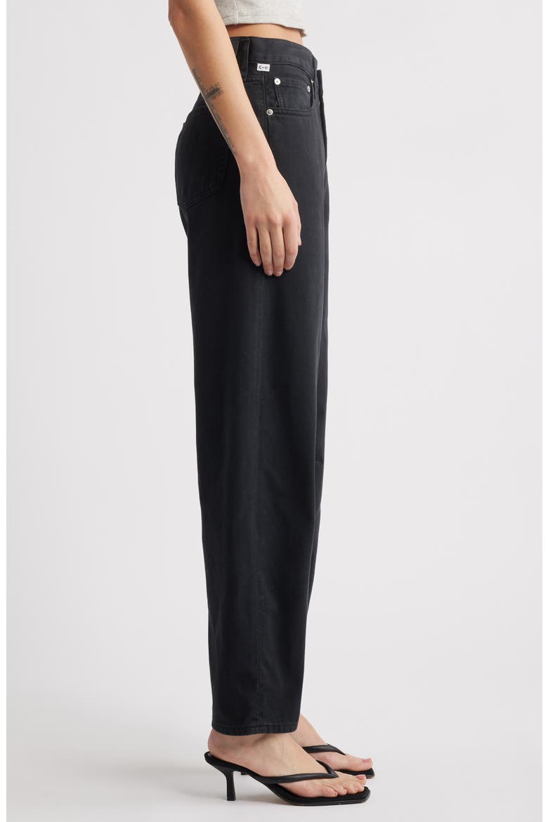 Miro High Waist Barrel Jeans, Alternate, color, WASHED BLACK