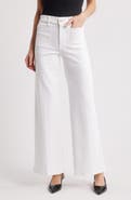 FRAME Le Pixie Slim Palazzo Patch Pocket High Waist Wide Leg Jeans