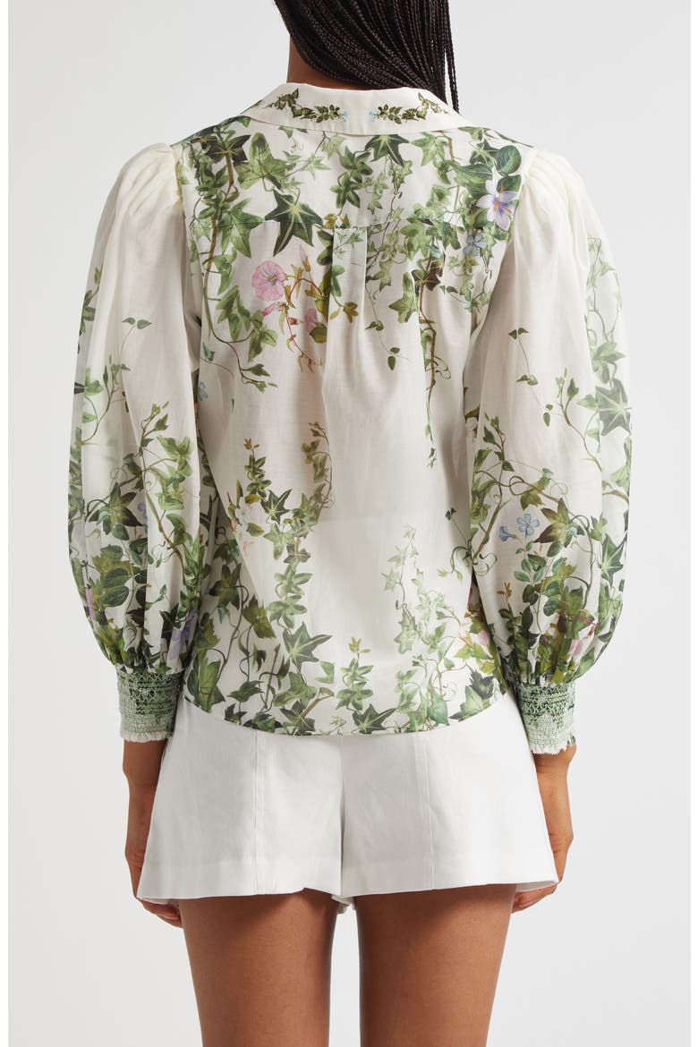 Charis Cotton & Silk Shirt, Alternate, color, IVY ROMANCE