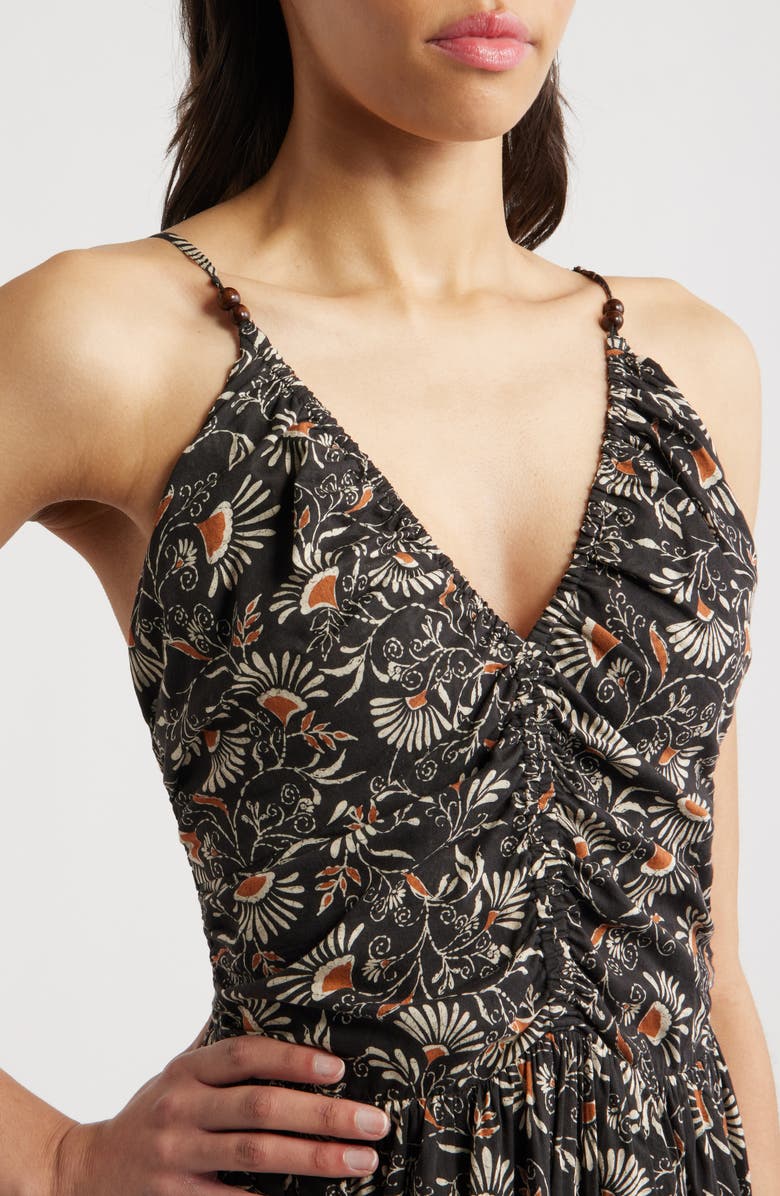 Rails Palm Floral Print A-Line Dress, Alternate, color, Cassia