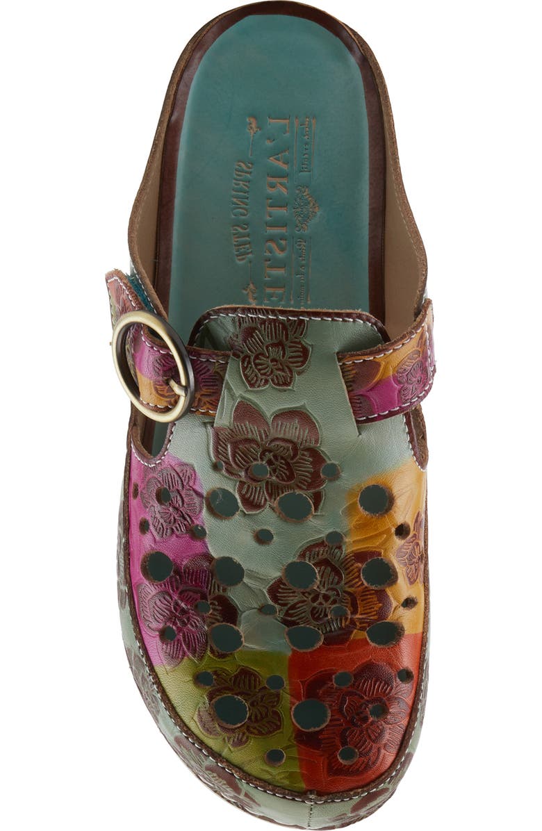 L'Artiste by Spring Step Sefton Clog, Alternate, color, Mint Green Multi