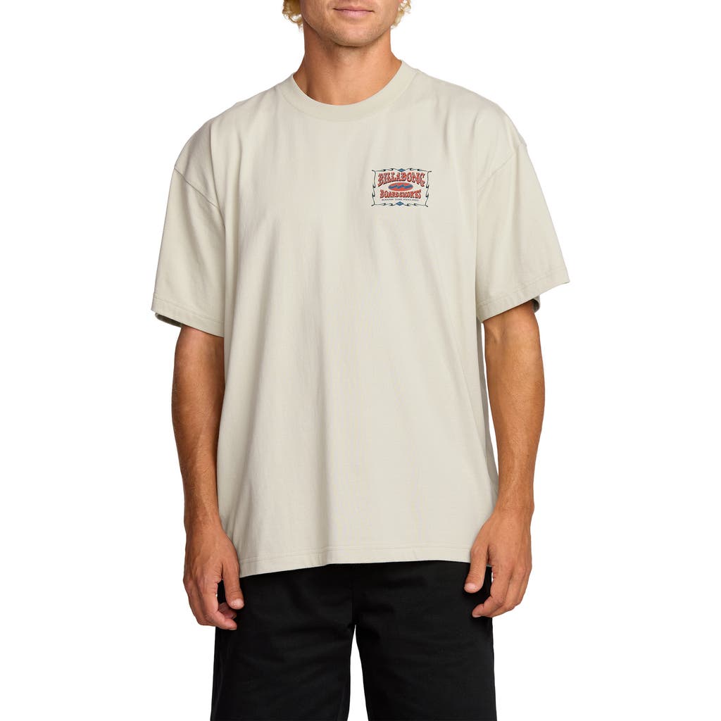 Billabong Double Spread Og Cotton Graphic T-shirt In White