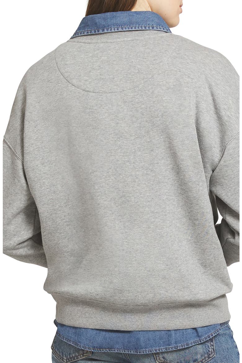 Logo Embroidered Sweatshirt, Alternate, color, GRAY HEATHER