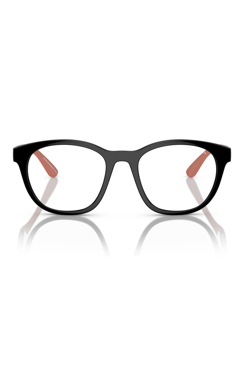 47mm Phantos Optical Glasses, Main, color, SHINY BLACK / CLEAR
