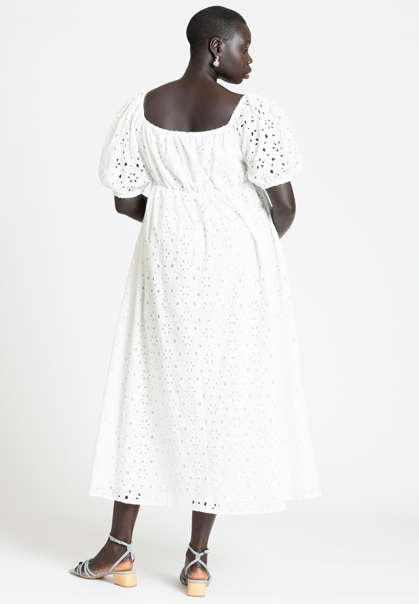 Eyelet Tie Front Maxi Dress - image 2