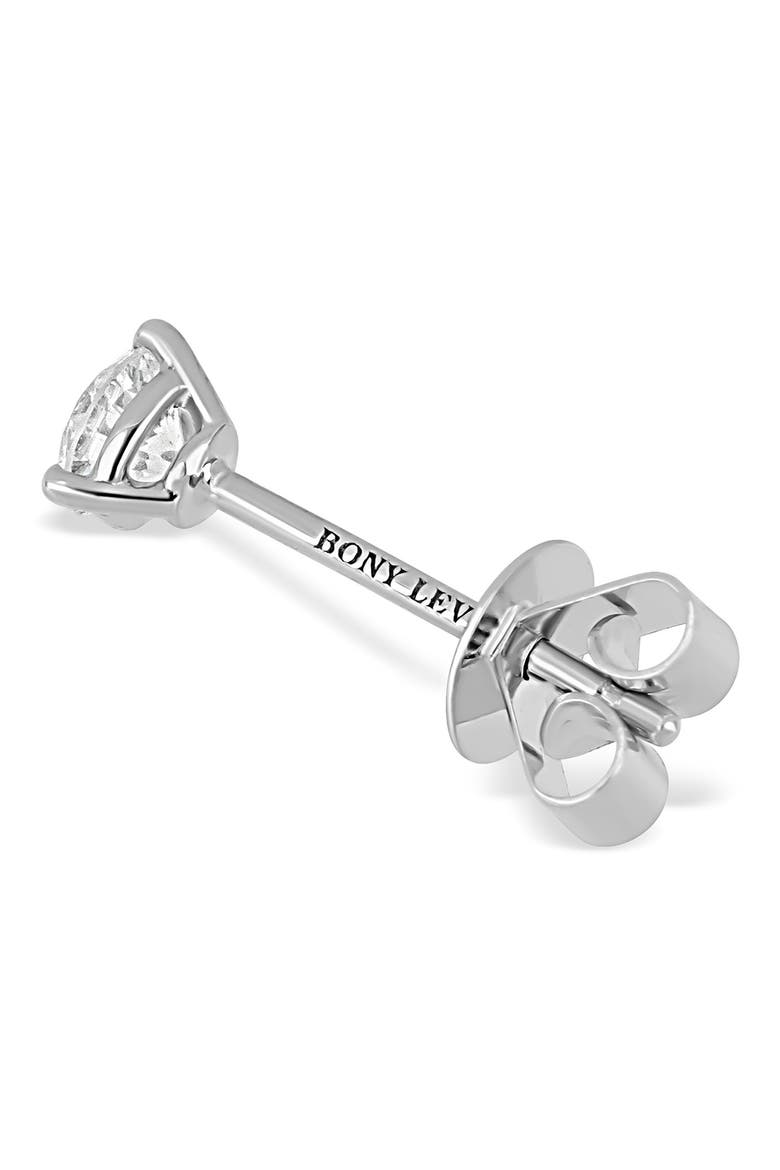18K Gold Round Cut Diamond Stud Earrings - .05ct.–.50ct., Alternate, color, WHITE