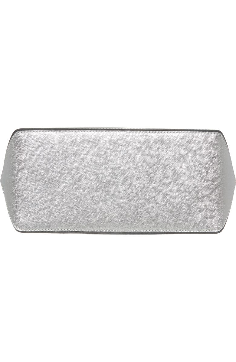 Marc Jacobs Mini Metallic Leather Logo Shopper Tote, Alternate, color,