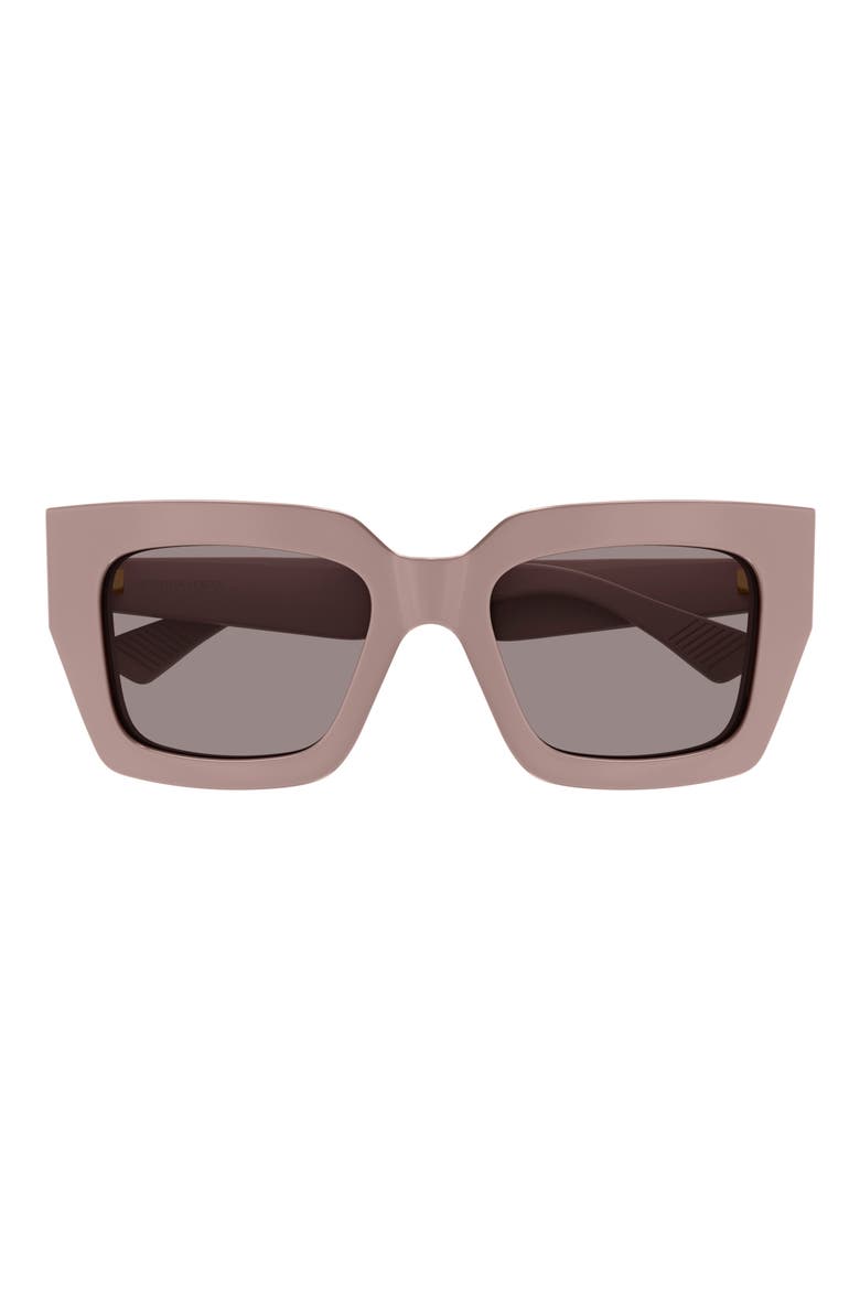 52mm Rectangular Sunglasses, Main, color, PINK