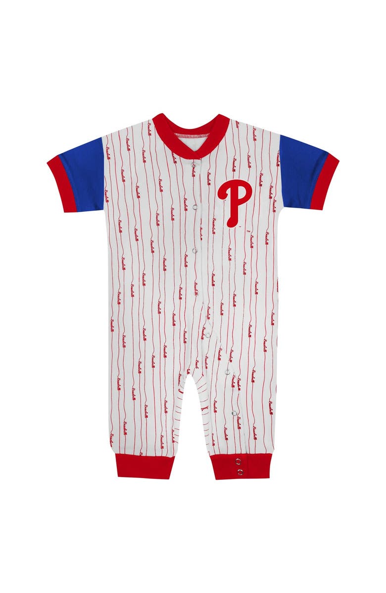 Outerstuff Infant Fanatics Branded White Philadelphia Phillies Logo Best Series Full-Snap Jumper, Alternate, color,