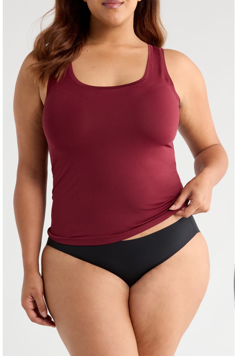 Seamless Layering Tank, Main, color, BURGUNDY FIELD