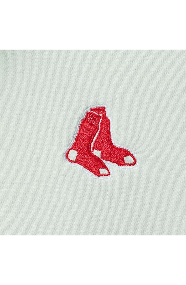 THE WILD COLLECTIVE Women's The Wild Collective Light Blue Boston Red Sox Two-Hit Quarter-Zip Pullover Top, Alternate, color, 