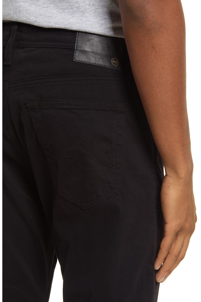 Everett Stretch Sateen Slim Straight Pants, Alternate, color, SUPER BLACK