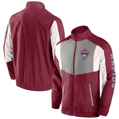 Men's Fanatics Branded  Burgundy Colorado Rapids Net Goal Raglan Full-Zip Track Jacket