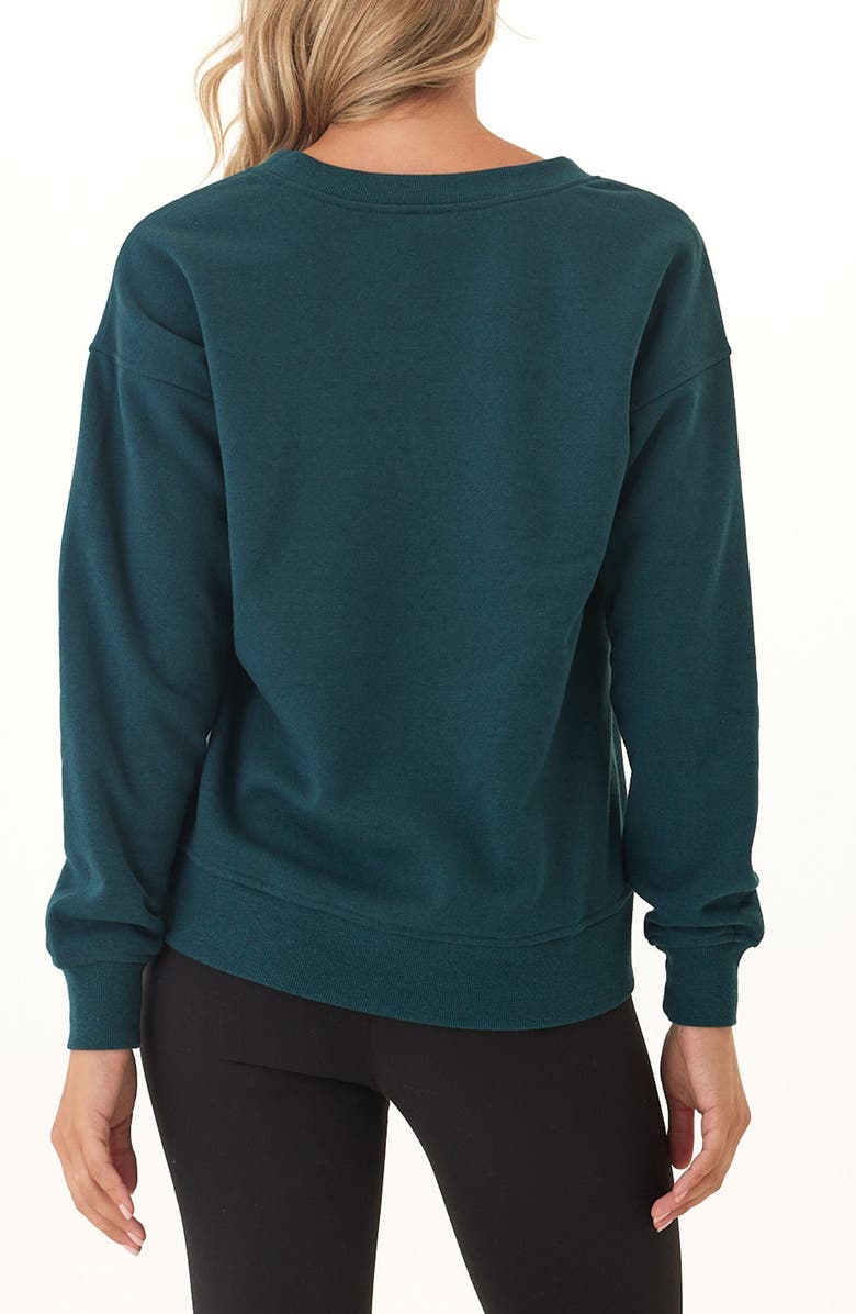Threads 4 Thought Elisha V-Neck Fleece Sweatshirt, Alternate, color, Serrano