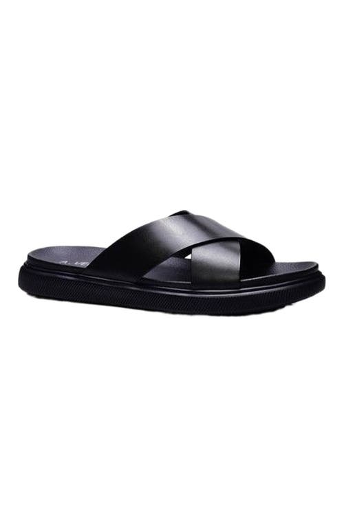 A. Veer Rioza Sandal in Black Leather  product