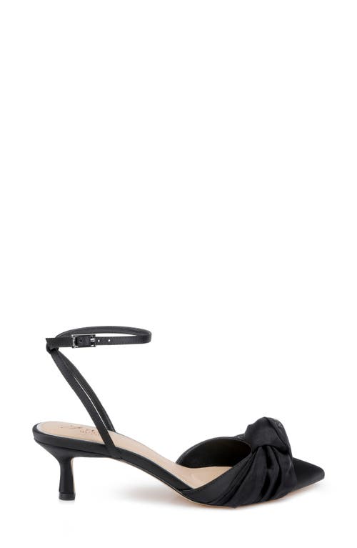 Jewel Badgley Mischka Favor Ankle Strap Pointed Toe Kitten Heel Pump
