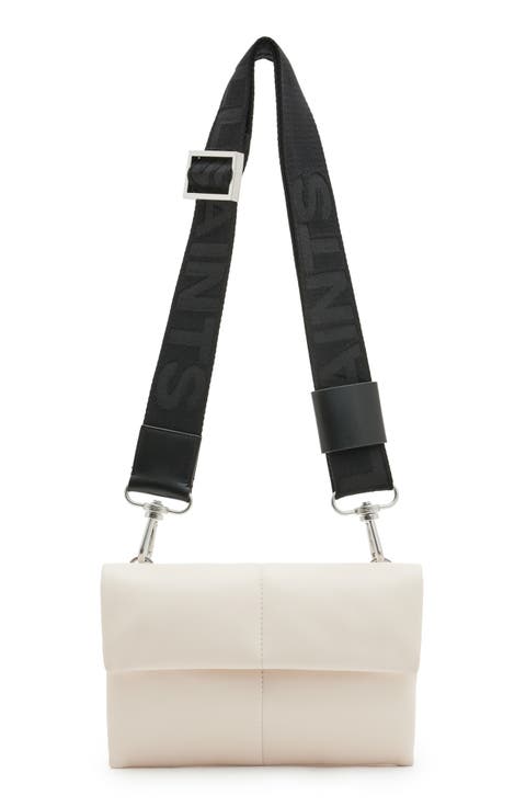 Ezra Logo Strap Leather Crossbody Bag