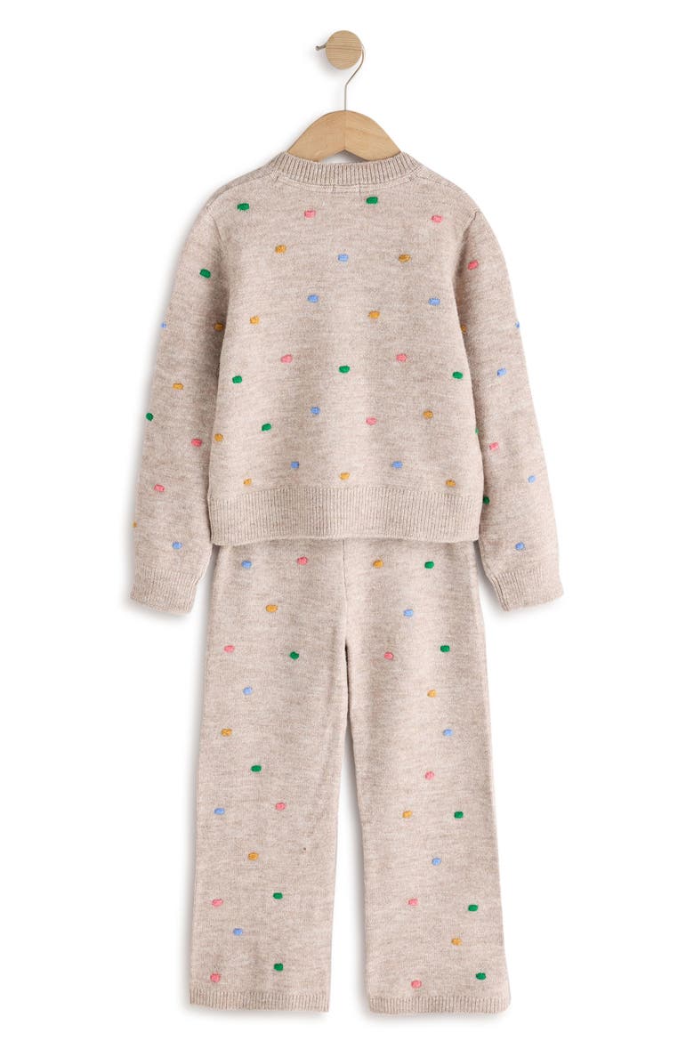 Kids' Pompom Knit Cardigan & Pants Set, Alternate, color, NEUTRAL