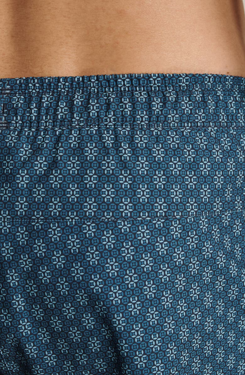Rhone 5.5-Inch Water Repellent Swim Trunks, Alternate, color, Ash Blue/ Belize Blue Geo
