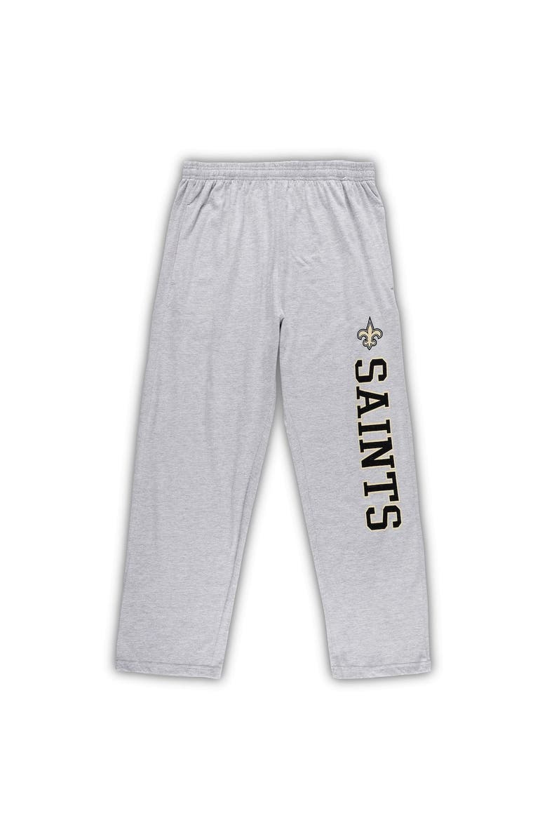 CONCEPTS SPORT Men's Concepts Sport Black/Heathered Gray New Orleans Saints Big & Tall T-Shirt & Pants Sleep Set, Alternate, color, Black