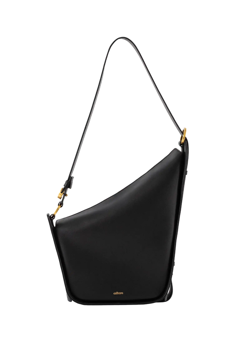 Esthera 10AM Leather Belted Strap Bag, Main, color, Black