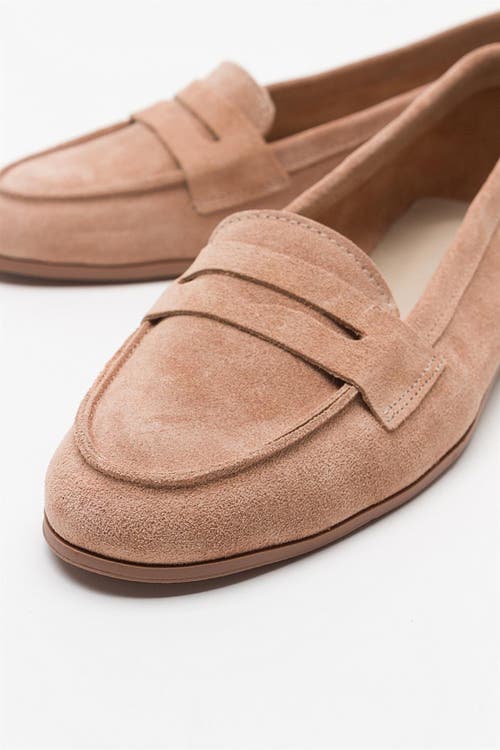 Forever & Always Shoes Dorothy Leather Loafer In Camel Suede Leather