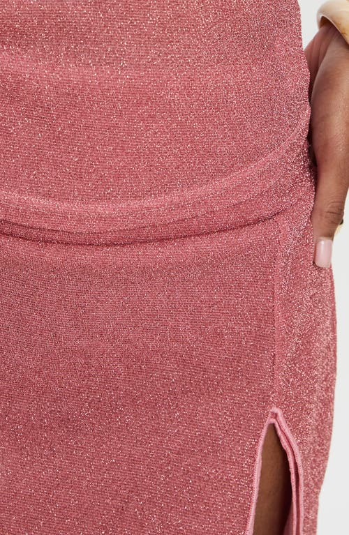 Princess Polly Crystal Clear Metallic Mesh Top In Pink