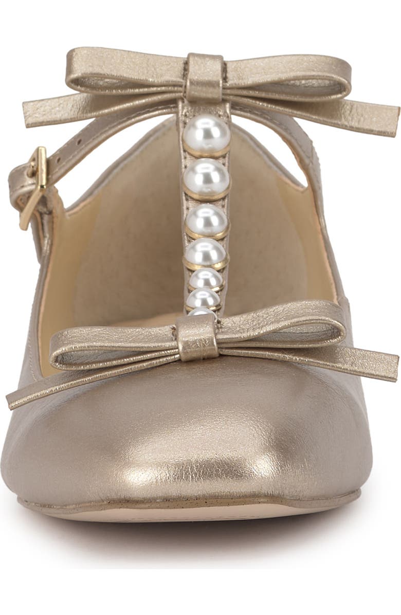 Jessica Simpson Jolliya T-Strap Flat, Alternate, color, Gold