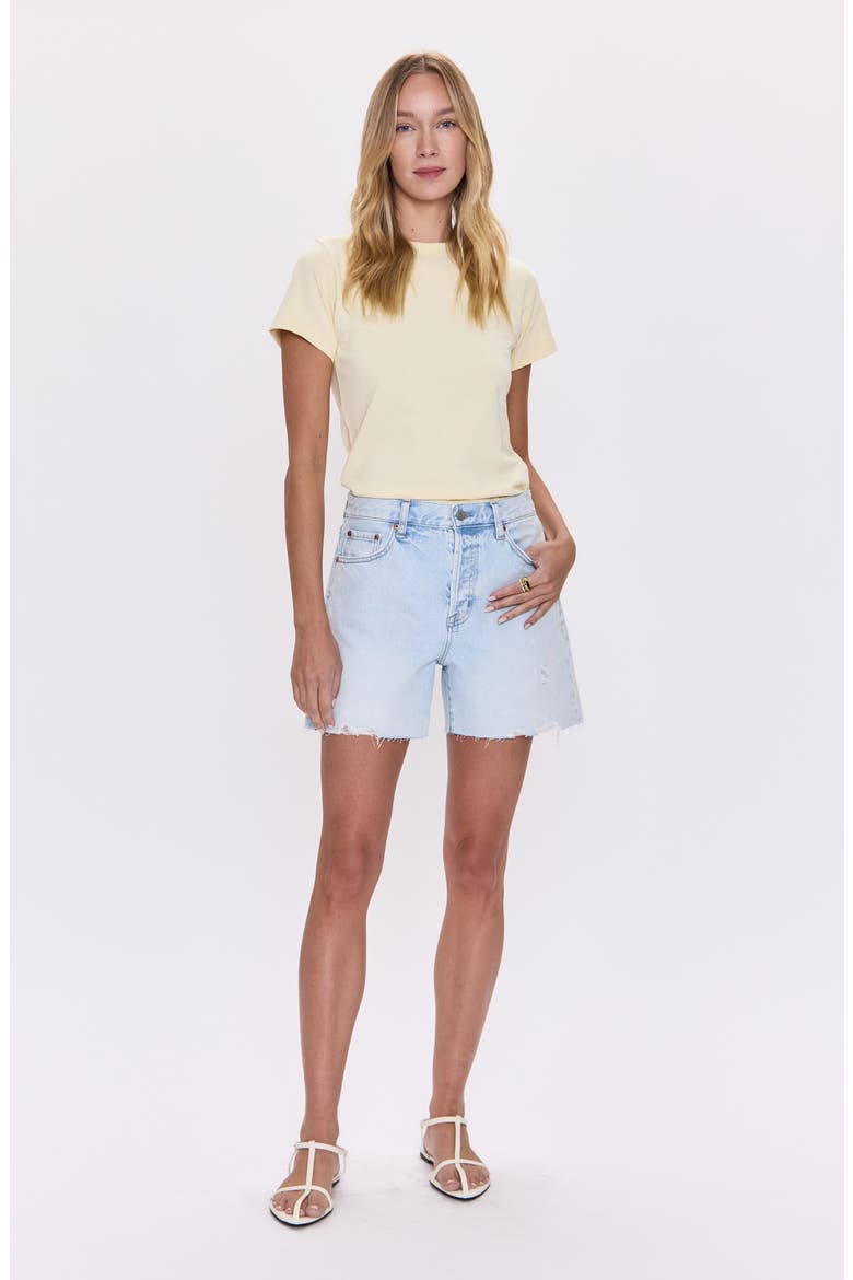Andie High Waist Denim Cutoff Shorts, Alternate, color, WATERFALL VINTAGE