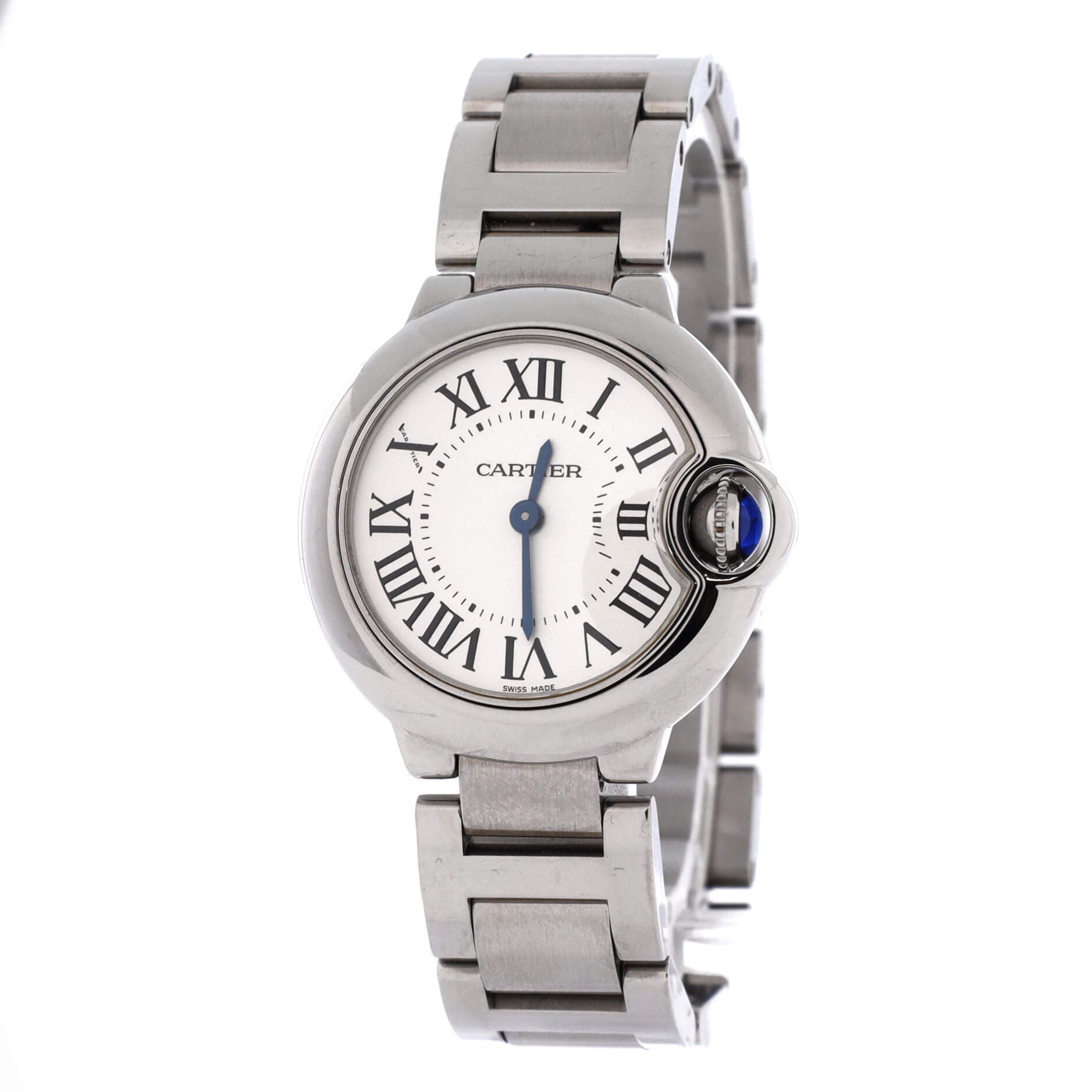 Ballon Bleu de Cartier Quartz Watch Stainless Steel 28, Alternate, color, Metallic Silver