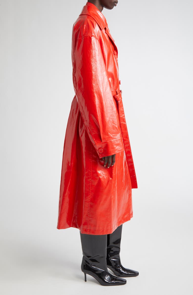 Jil Sander Coated Linen Trench Coat, Alternate, color, 