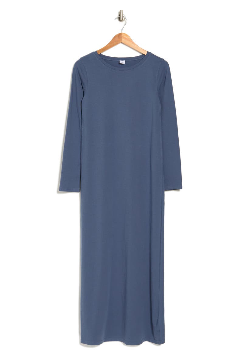 Long Sleeve Knit Maxi Dress, Alternate, color, BLUE VINTAGE