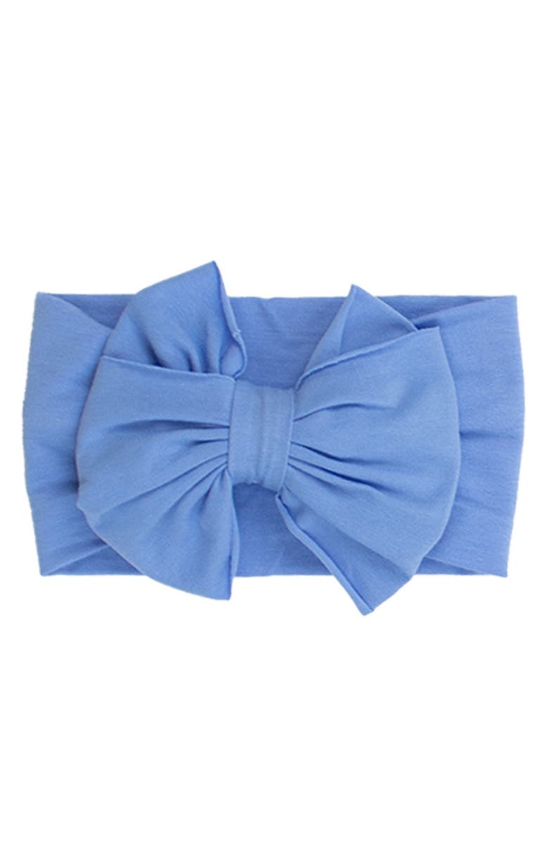 RuffleButts Big Bow Headband, Main, color, Periwinkle Blue