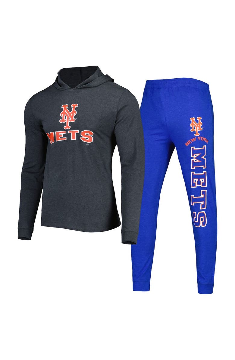 CONCEPTS SPORT Men's Concepts Sport Royal/Charcoal New York Mets Meter Hoodie & Joggers Set, Main, color, 