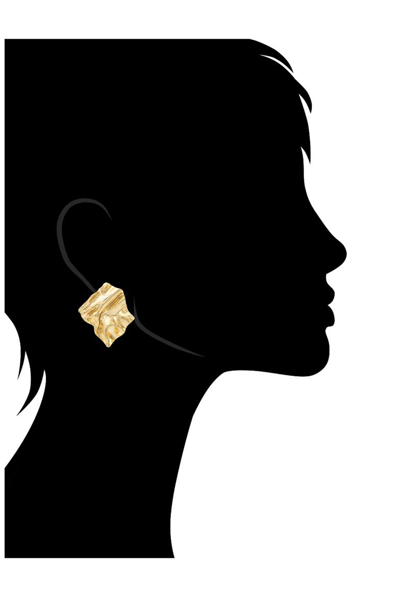 Wavy Statement Earrings, Alternate, color, GOLD