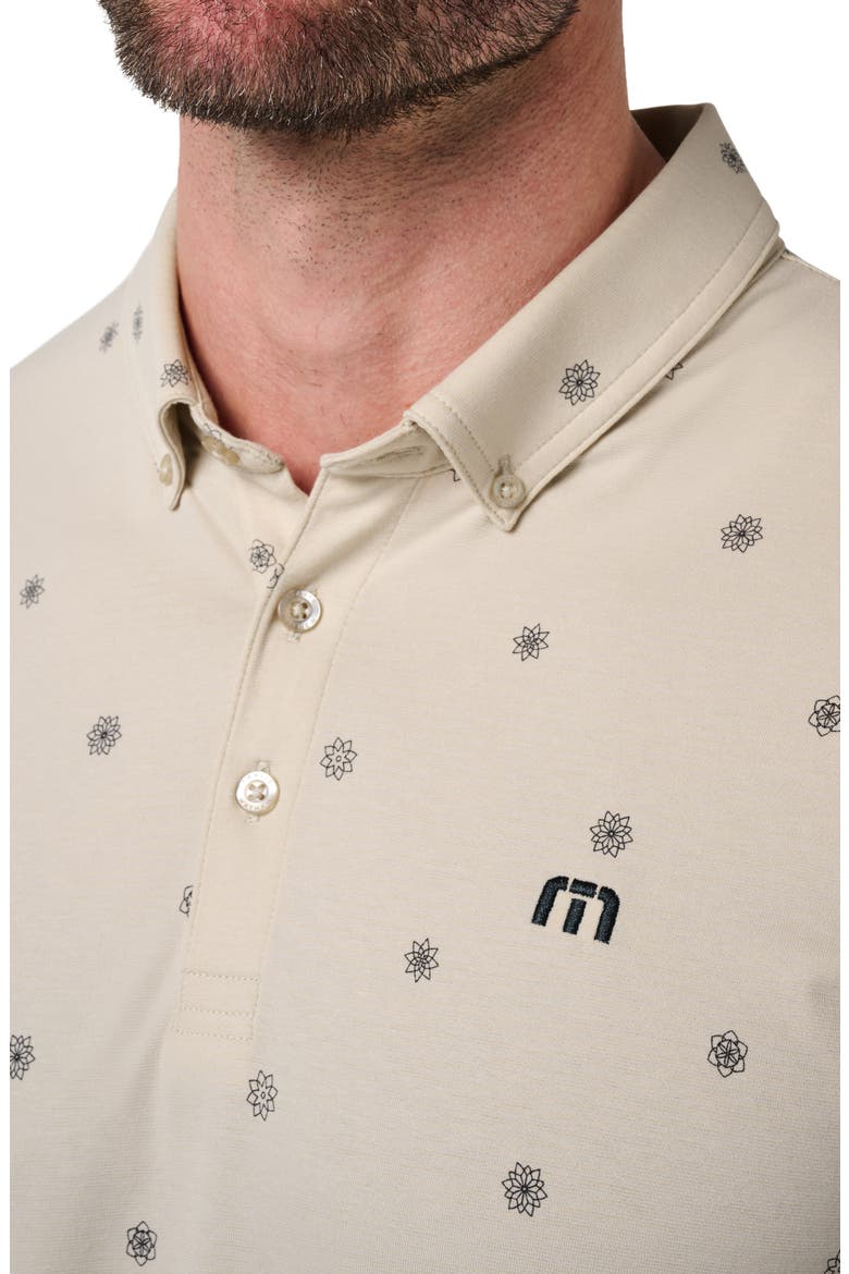 Floral Button Down Polo, Alternate, color, ITALIAN SAND