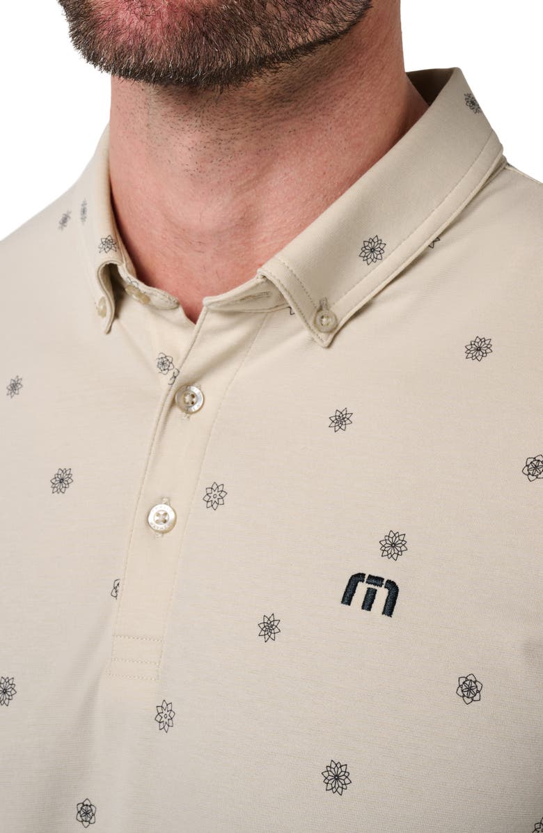 TravisMathew Floral Button Down Polo, Alternate, color, Italian Sand