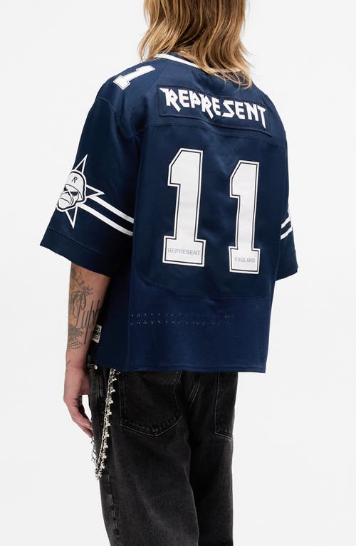 Represent X Iron Maiden Anniversary Number 75 Star-embellished Jersey In Blue
