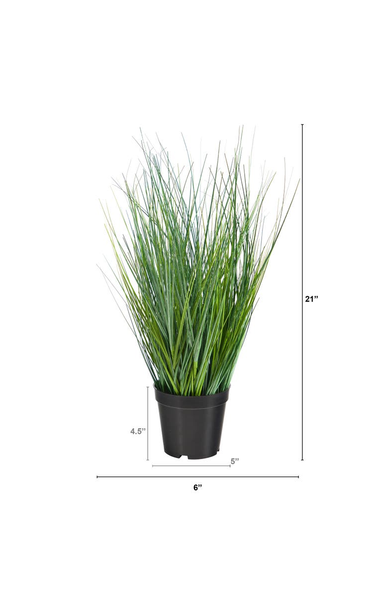 NEARLY NATURAL 21-in Onion Grass Artificial Plant, Alternate, color, Green