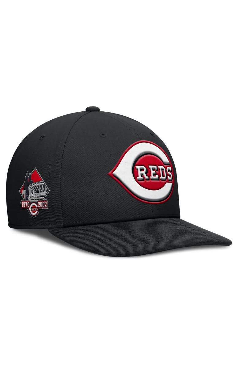 Nike Men's Nike Black Cincinnati Reds Pro Performance Snapback Hat, Main, color, Black