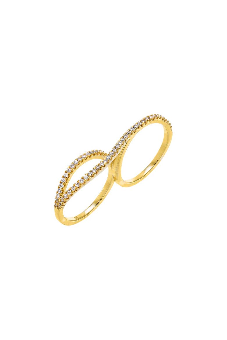 Pavé Infinity Double Ring, Main, color, Gold