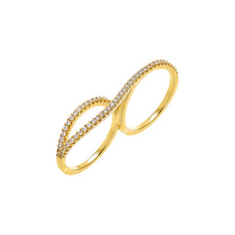 Pavé Infinity Double Ring