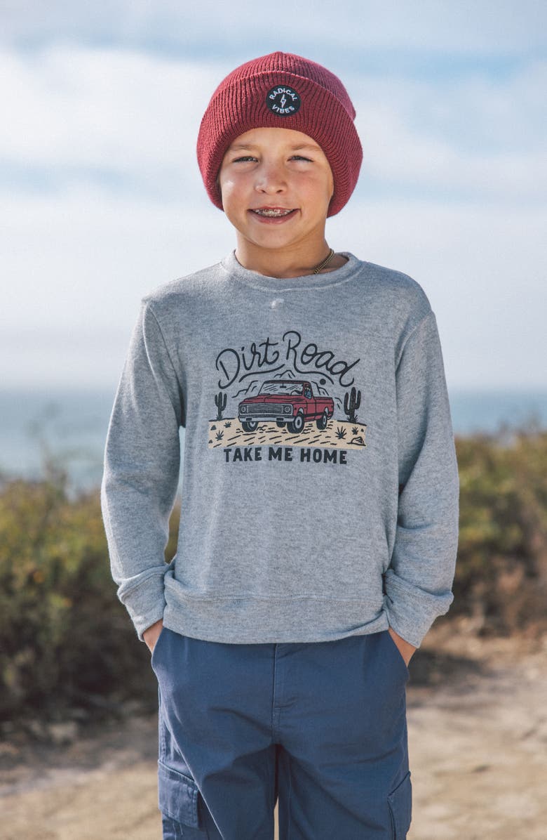 Feather 4 Arrow Kids' Dirt Road Hacci Knit Pullover, Alternate, color,